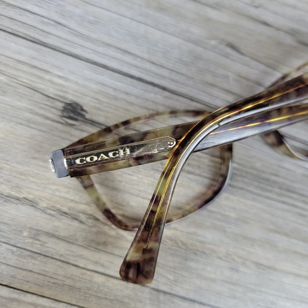 Coach Eyeglass Frames HC 6065 5287 Confetti Light Brown Cat Eye Women 51 17 135